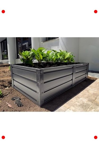 Modüler Galvanize Yükseltilmiş Bahçe Bostan Sebze Yatağı 120x60x30 cm