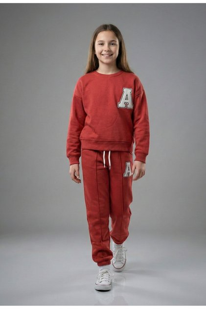 Girl's Embroidered Top and Bottom Set