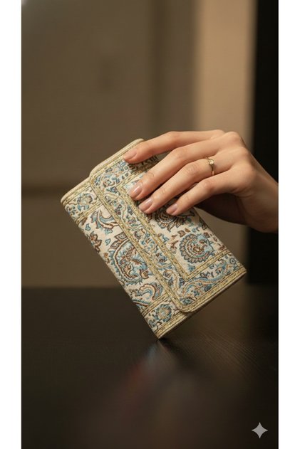 Ethnic Patterned Bohemian Women's Wallet-Turkish Motif Woven Wallet-Autentic Woven Kilim Motif Wallet