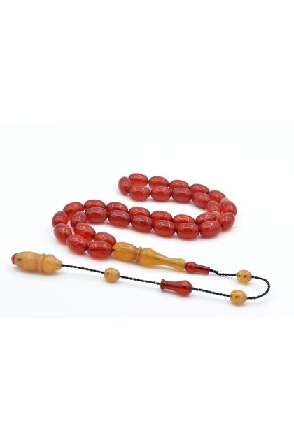 Sabri Güler Made Shaved Ottoman Model Squeeze Amber Prayer Beads