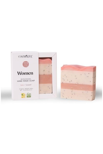 Sapun realizat manual cu ulei de trandafir si cocos women 100 gr