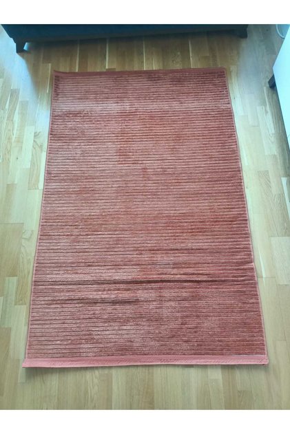 Cool Kilim 404 Taba 100x200 Kilim Hav Vermez Kaymaz Yıkanabilir Halı Modern Tek Renk Tozumaz