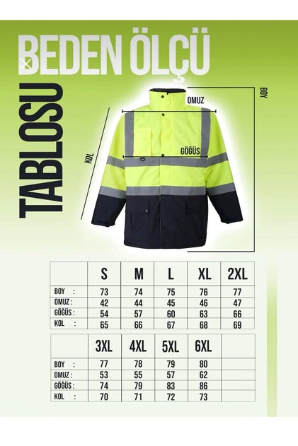 Oxford Reflective 5+1 Parka Coat High Visibility Coat Work Coat