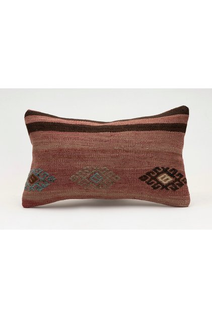 Vintage Throw Pillow Cover Made from Handmade Rug, Wool, 30X50 cm