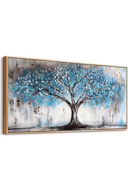 Beautiful Large Framed Canvas Wall Art 60x120 cm – With Outer Frame Landscape Decor