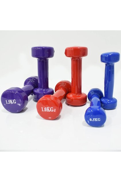 Portable Dumbbell Set with Carry Case, Vinyl/Neoprene Coating