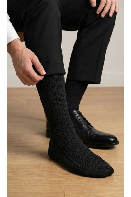 Wool Prime Men's Jacquard Wool Socks