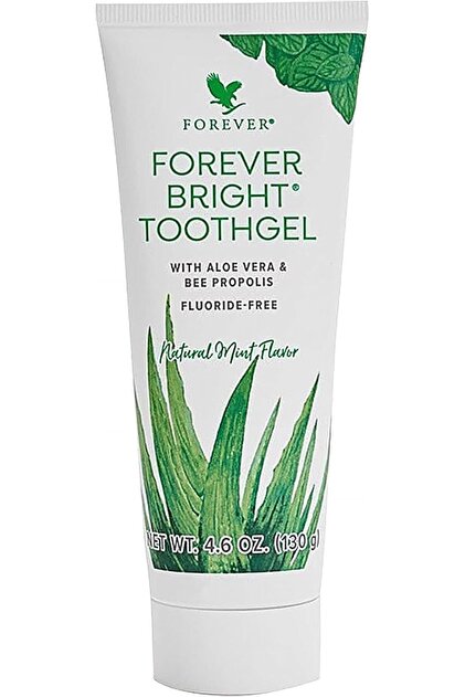 Forever Living - Bright Toothgel - Fluoride-Free Aloe Vera Gel with Bee Propolis, Peppermint-Spearmi