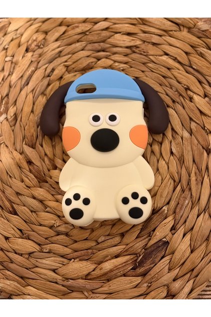 iPhone 7-8 and Se (4.7 Inch) Compatible Cute Eared Dog Pochacco Patterned Soft Dough Silicone Case