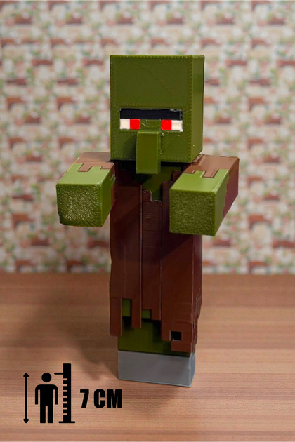 Minecraft Zombi Köylü Figürü 7cm - Minecraft Çiftlik Zombisi
