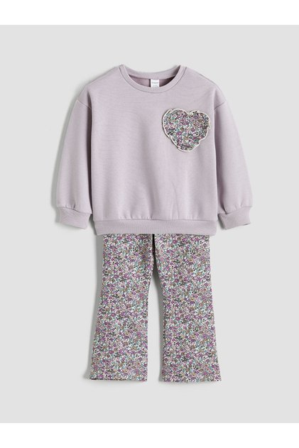 Quality Pieces from Çelebi Store Girls' Sweatshirt and Leggings Pants 2-Piece Set