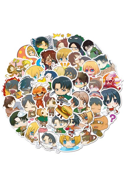 50Pcs 50Pcs Q Version Attack On Titan Stickers DIY Stickers Scrapbooking Luggage Skateboard V