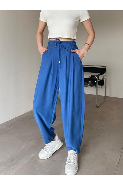 Blue Belted Shalwar Pants