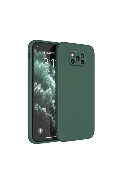 POCO X3 NFC Dark Green Luxury Original Liquid Silicone Phone Case For Poco X3 X 3 Pro NFC X3Pro Poc