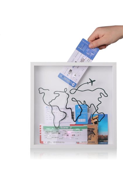 20x20cm Travel Adventure Archive Shadow Box (Size: BIG)