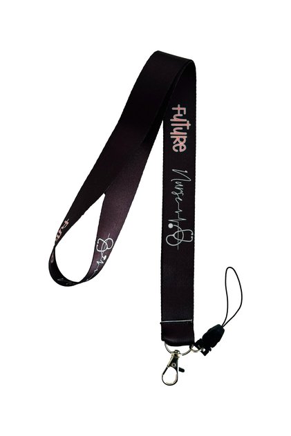 Future Nurse Patterned Neck Lanyard Badge Holder