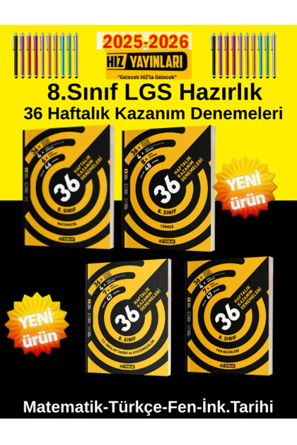 Hız ve Renk Yayınları Hız 2025-2026 8.Sınıf Lgs Hazırlık Paragraf