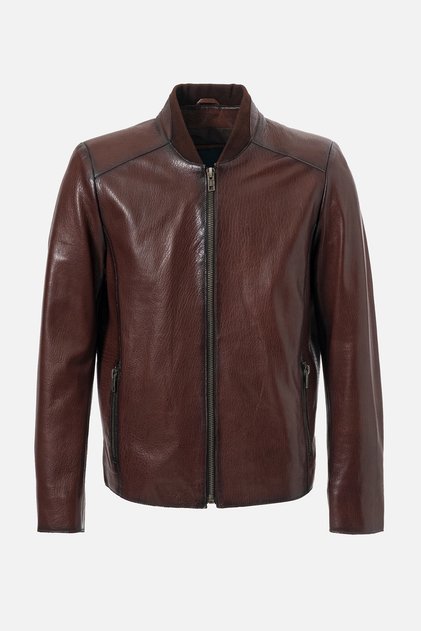 Wm251 Men's Jumbo Slim-Fit Genuine Leather Coat Findik