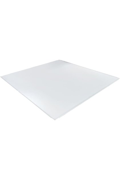 Plain Aluminium Ceiling Tile - 595mm x 595mm, Pack of 15, White
