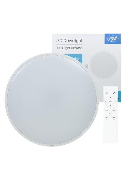 Φωτιστικό οροφής LED D-Light CL2436D 36W, ρυθμιζόμενο, με τηλεχειριστήριο, λευκό