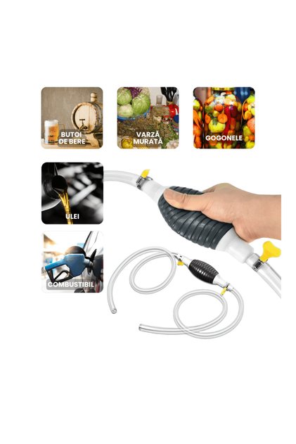 Pompa Manuală pentru Transfer Rapid de Lichide (Combustibil, Apă, Vin Etc.)