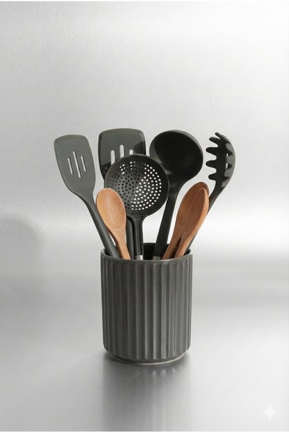 Cylinder Cutlery Rack Countertop Serving Stand Upright Cutlery Organizer Premium Special Series