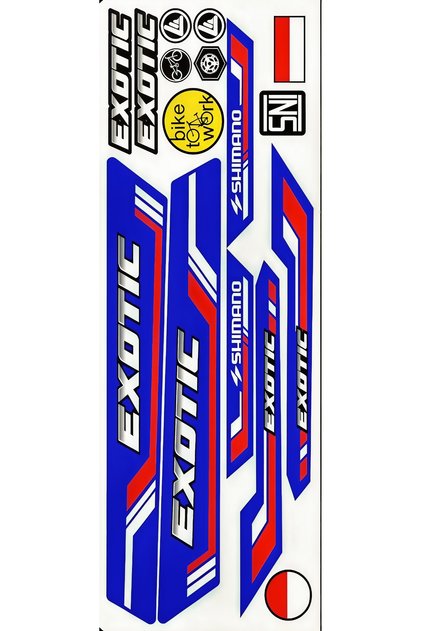 Exotic Shimano Bisiklet Sticker Seti – Suya Dayanıklı 22×30 cm Dekoratif Etiket