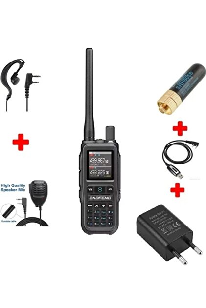 GRİ UV5R Mini El Telsizi Gri Full Paket