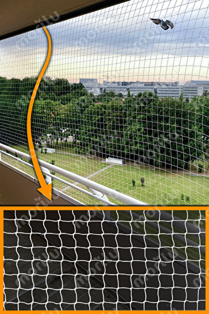 Kuş Engelleme Perdesi - 2 cm Göz 1.5 mm İp - Balkon Kuş Filesi - Kuş Önleme Ağı - Kuş Filesi