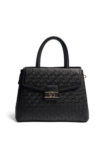 Black - Women's Handbag with Black Logo Sp1264