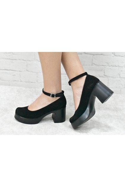 Genuine Leather Women's Heeled Shoes 34-35-36-37-38-39-40
