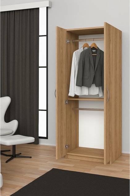 Sahar Giyinme Dolabı - Çok Amaçlı Dolap - Gardırop 60 Cm-2 Kapaklı