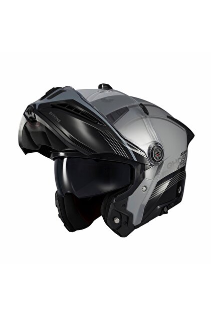 Axxis Ghostfighter SV Bitone C2 Gri Motosiklet Çene Açılır Kaskı