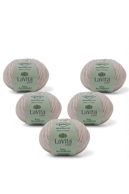 Baby Bamboo Hand Knitting Yarn 50% Bamboo 50% Acrylic 250Gr 5 Pcs (1013 Stone)