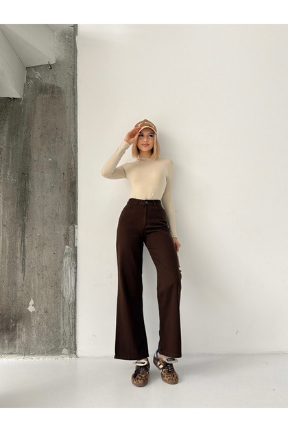 Chain High Waist Full Fit Loose Pants