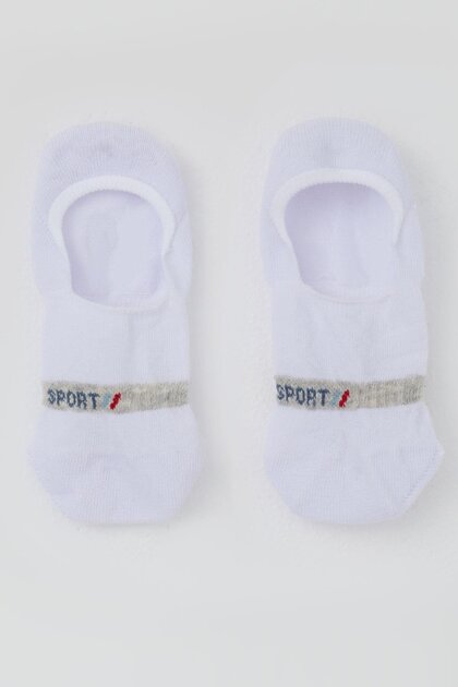 Boy's Ballet Socks Sport Writing Printed 7-14 Years Old, White