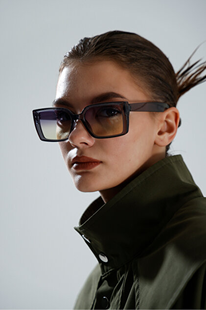 Nolita Rectangular Framed Smoked Vintage Retro Glasses Uv Protection