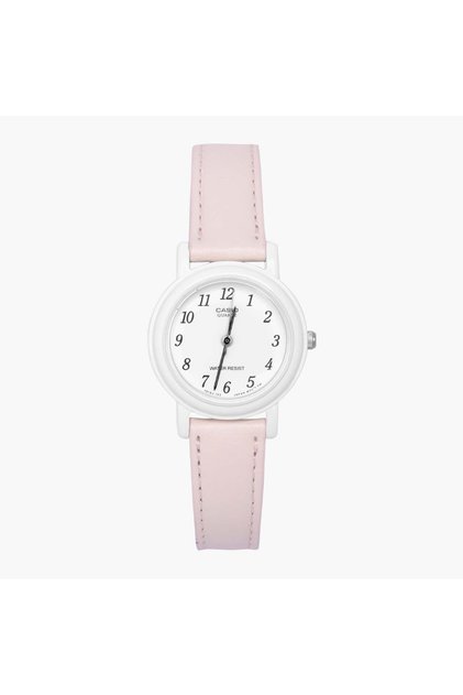 Women's Pink Analog Leather Strap Watch -LQ-139L-4B2DF