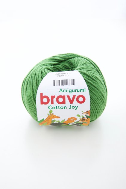 Cotton Joy Jeans Amigurumi Yarn Soft Cotton - 50 Gr /165 m (Color Code: 011) Green