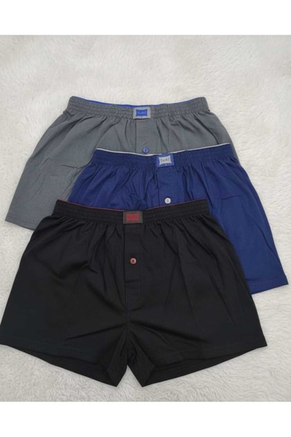 3-Piece Mixed Color Combed Cotton Boxer