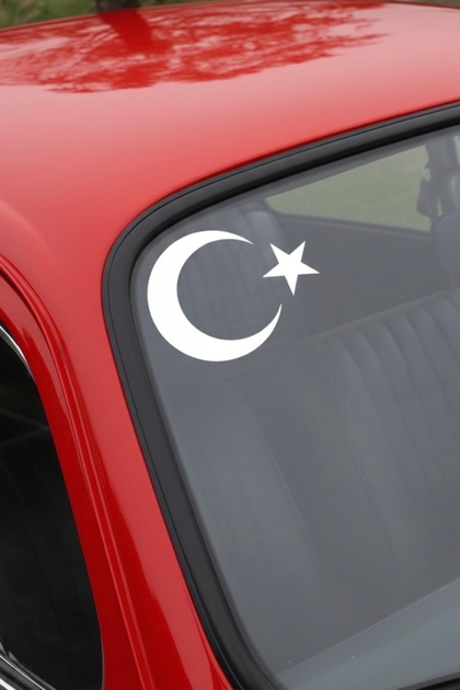 Ayyıldız Sticker Turkish Flag Car Window Sticker 15X10 cm