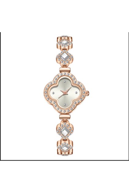 Clover-Shaped Watch with Stones