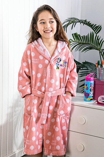 Özdilek Minnie Mouse Fashion Disney Lisanslı Çocuk Bornoz Seti 7/8