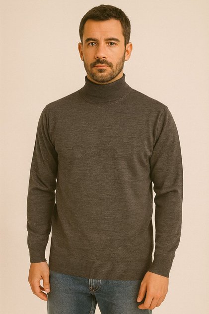 Maletă bărbătească slim fit din tricot fin – elegantă, călduroasă și confortabilă
