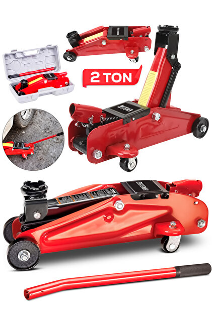 STEİNER 2 Ton Hidrolik Timsah Kriko Tekerlekli Çantalı Oto Kriko