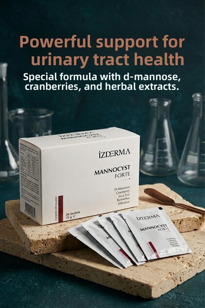 Mannocyst Forte D-Mannose, Dietary Supplement with Cranberry, Berberine, Java Tea and Hibiscus