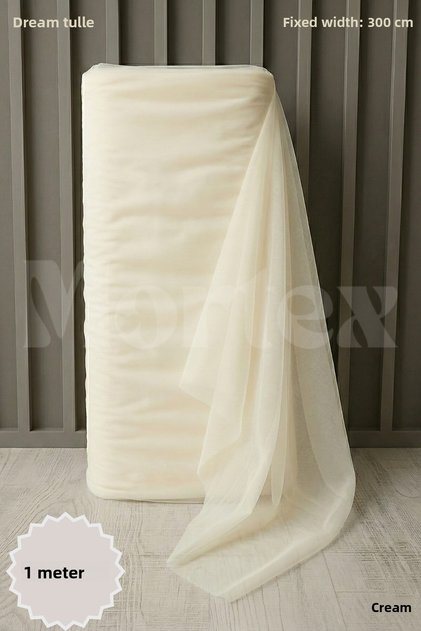 Cream Dream Tulle Size 1 Mt Most Stable 3 Mt Engagement, Henna, Wedding, Bohça, Door Birth Party Decoration Tulle Fabric