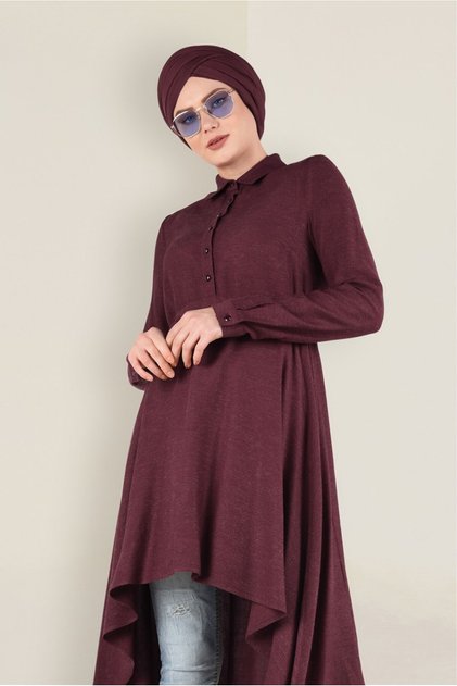 Asymmetric Cut Waist-Tight Tunic 4631