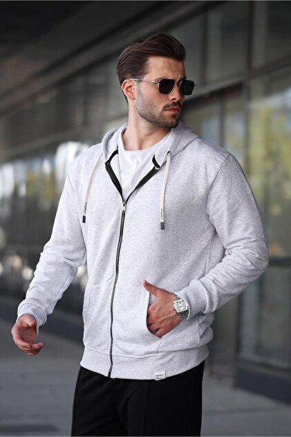 Madmext Karmelanj Fermuarlı Kapüşonlu Sweatshirt 6161 - Fiyatı