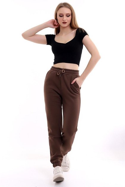 Women's Winter Sweatpants with Pockets – Comfortable Fit & Elastic Cuffs